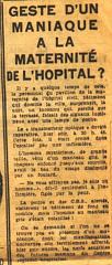 FAITS DIVERS LE MANIAQUE A L HOPITAL